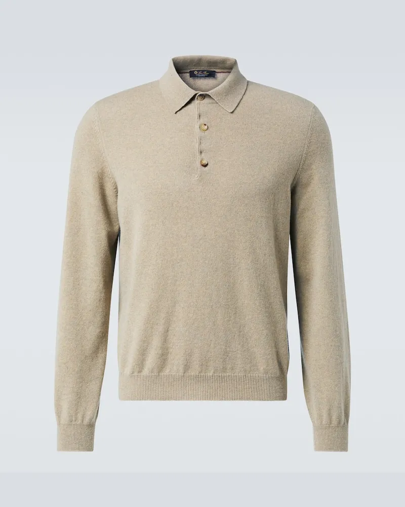 Loro Piana Polopullover aus Kaschmir Beige