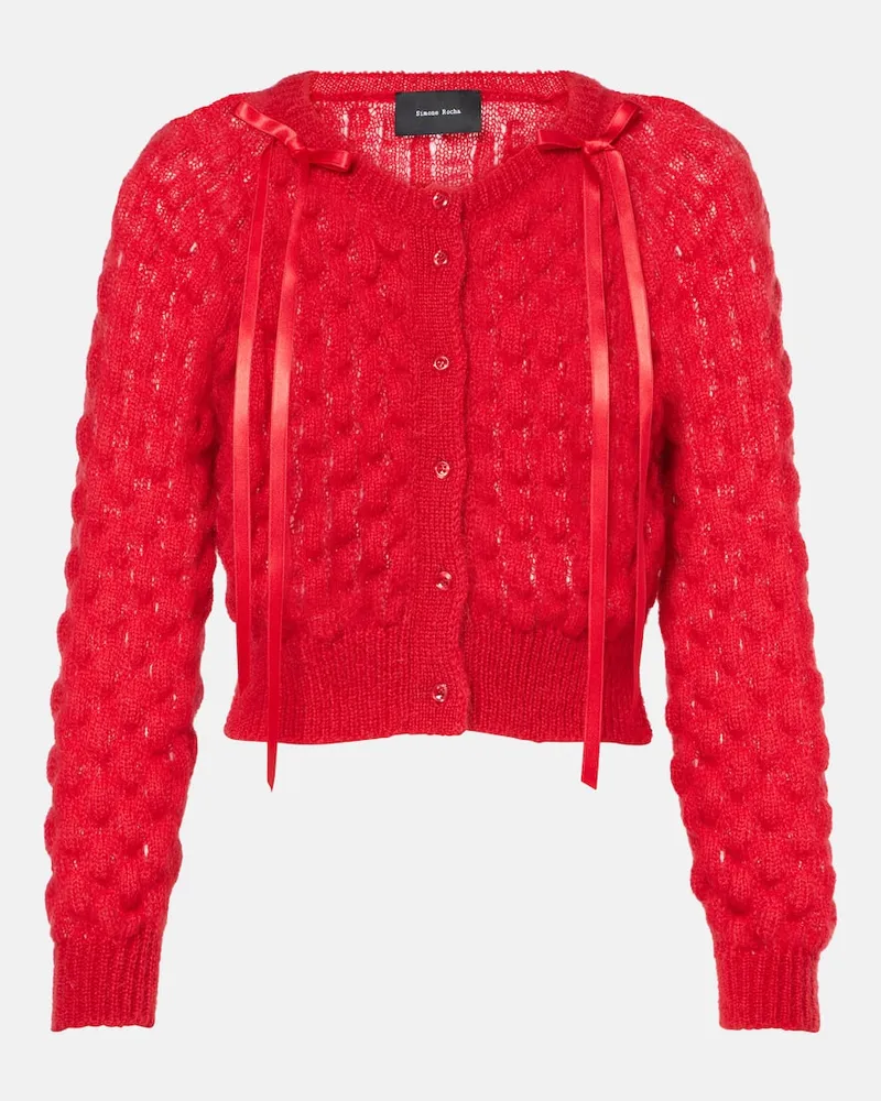 Simone Rocha Cardigan aus einem Wollgemisch Rot