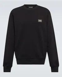 Dolce & Gabbana Sweatshirt aus Baumwoll-Jersey Schwarz