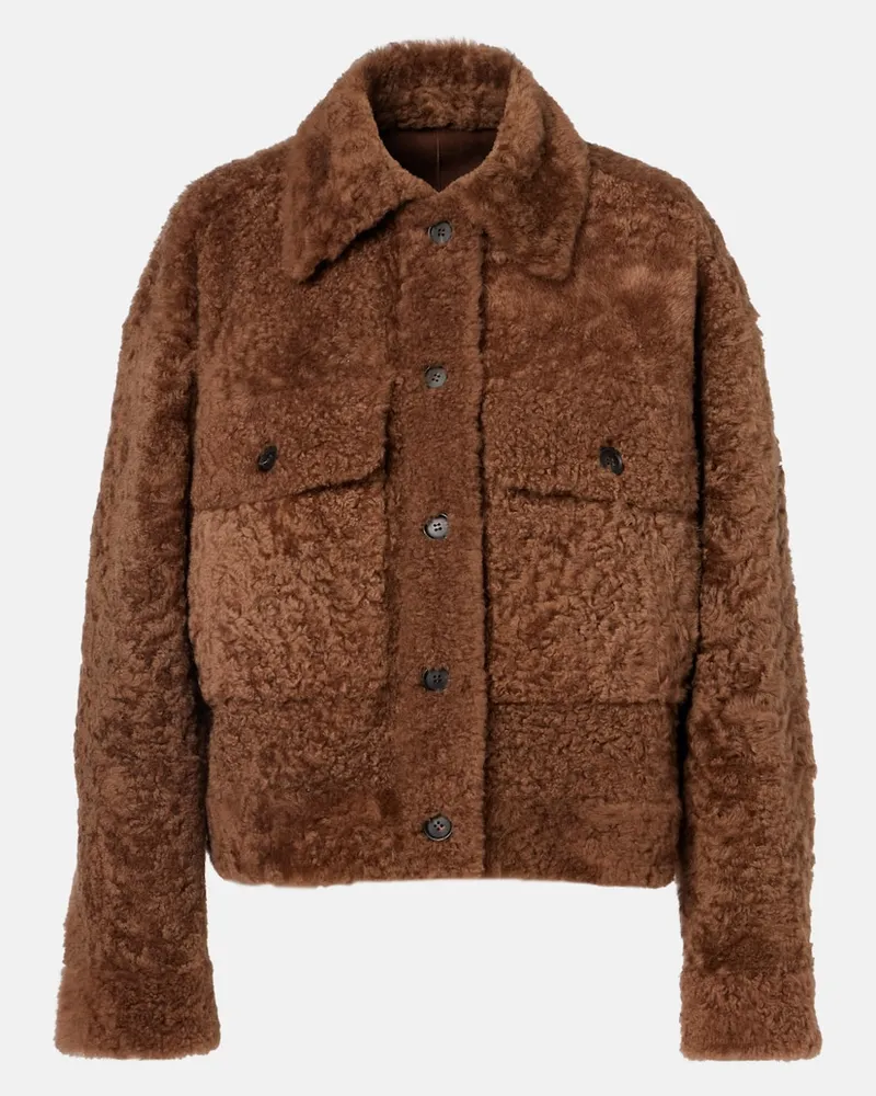 Brunello Cucinelli Jacke aus Shearling Braun