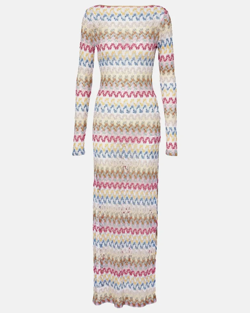 Missoni Maxikleid aus Häkelstrick Multicolor