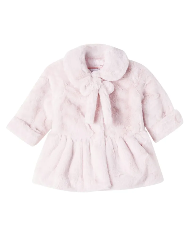 Monnalisa Baby Mantel aus Faux Fur Pink