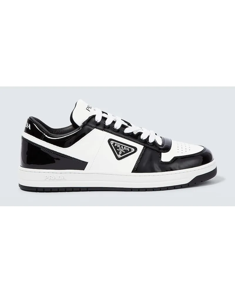 Prada Sneakers Downtown aus Leder Weiss