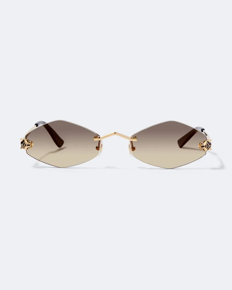 Cartier Ovale Sonnenbrille Panthère De Cartier Gold