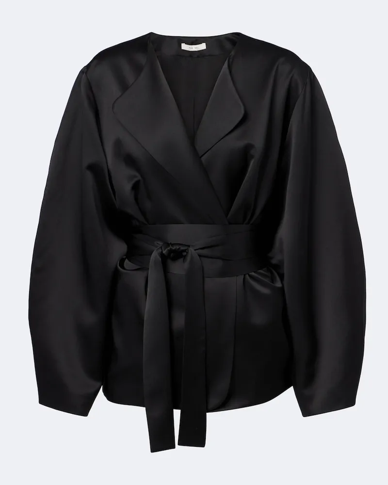 The Sei Blousonjacke aus Seide Schwarz