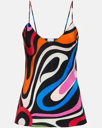 Emilio Pucci Top Marmo aus Seide Multicolor