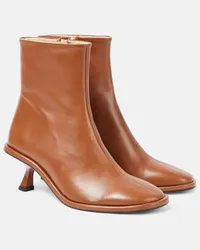 SOULIERS MARTINEZ Ankle Boots Meyer aus Leder Braun