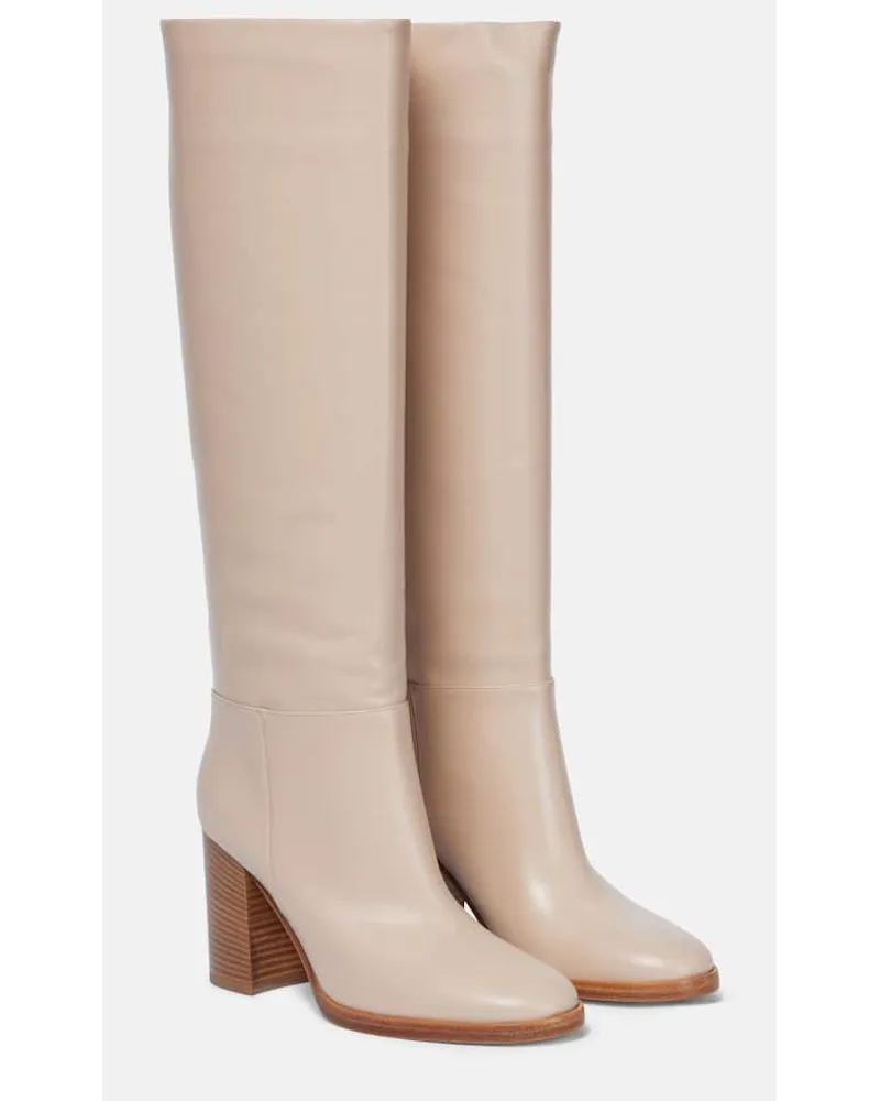 Gianvito Rossi Stiefel Santiago aus Leder Beige