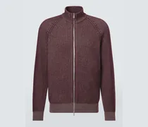 Cardigan aus Rippstrick