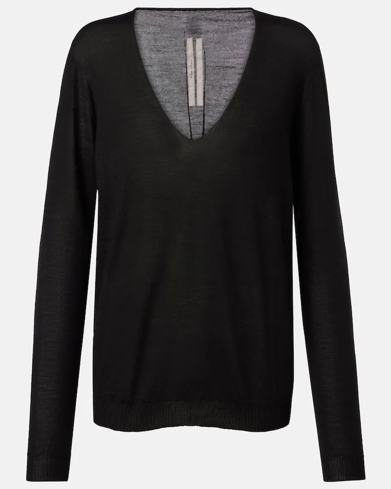 Rick Owens Pullover aus Schurwolle Schwarz