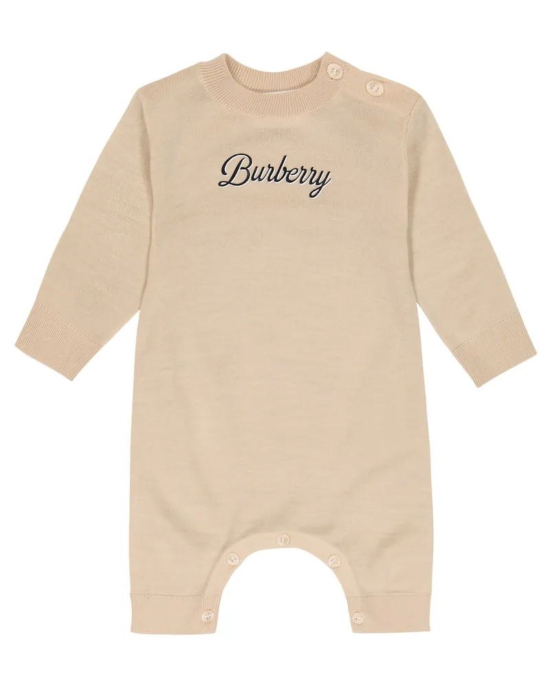 Burberry Baby Spieler aus Wolle Beige