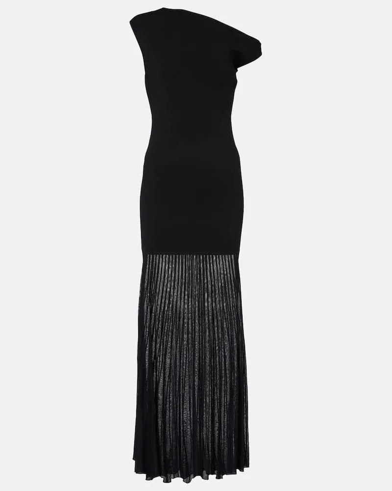 SIR One-Shoulder-Maxikleid Indigo Twist Schwarz