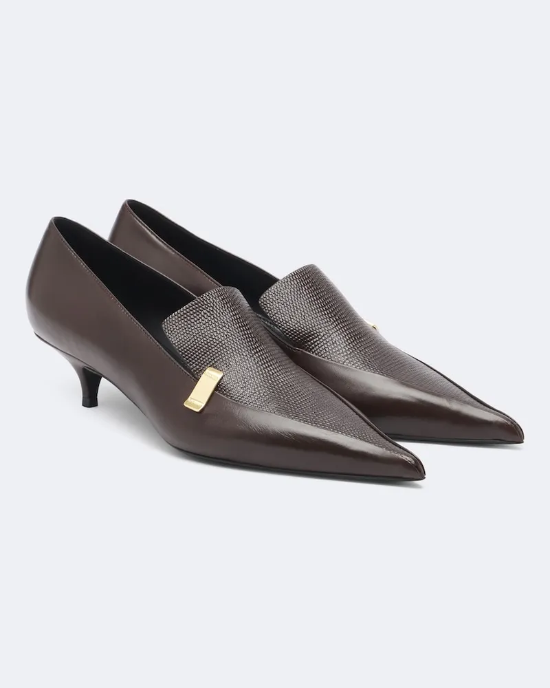 Proenza Schouler Loafer-Pumps Slash aus Leder Braun