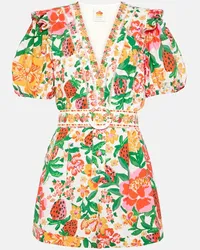 FARM Rio Playsuit Flowerful Sketch aus Baumwolle Multicolor