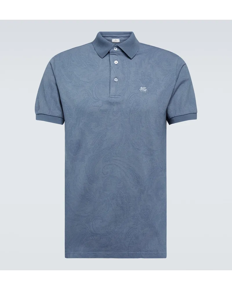 Etro Polohemd aus Baumwolle Blau