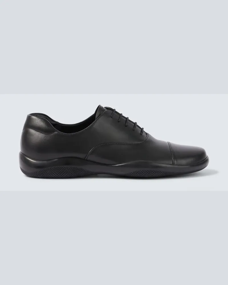 Prada Sneakers Toblach aus Leder Schwarz