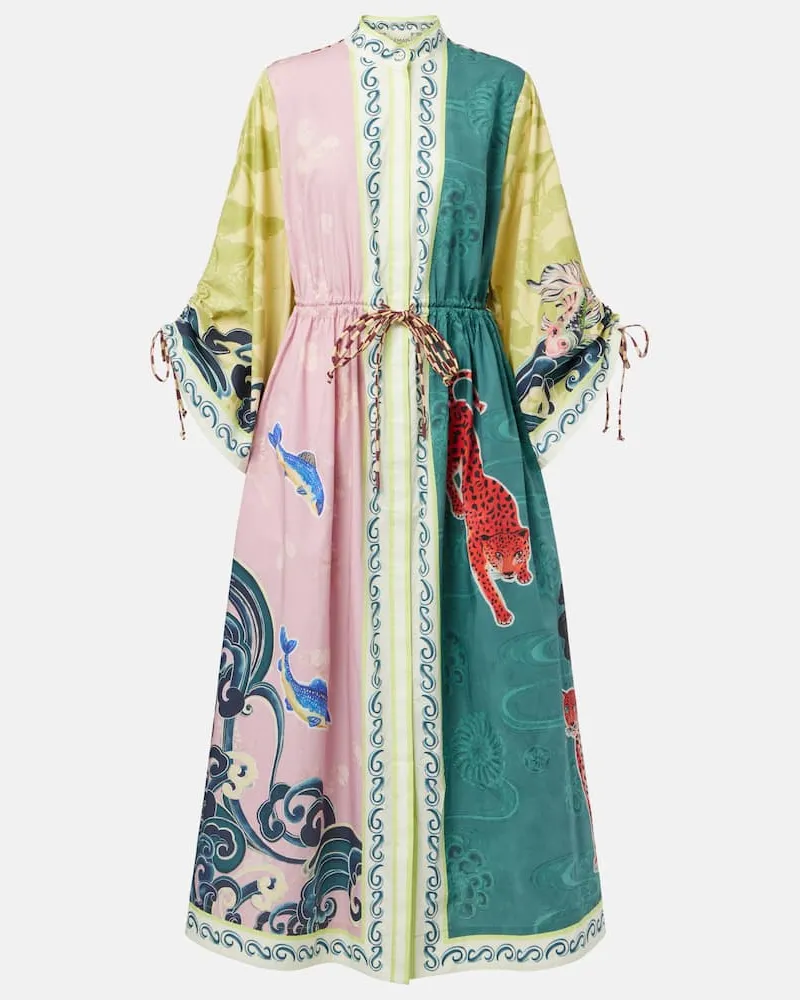 ALEMAIS Alémais Hemdblusenkleid Roester aus Baumwolle Multicolor