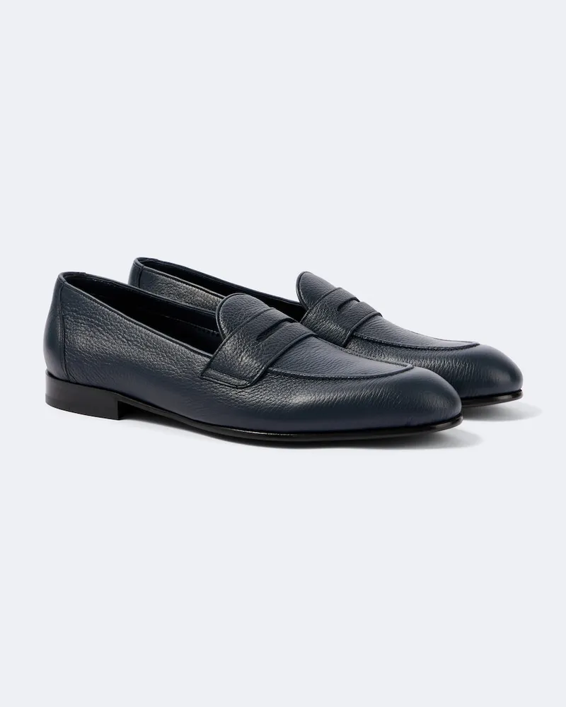 Brioni Loafers aus Leder Blau