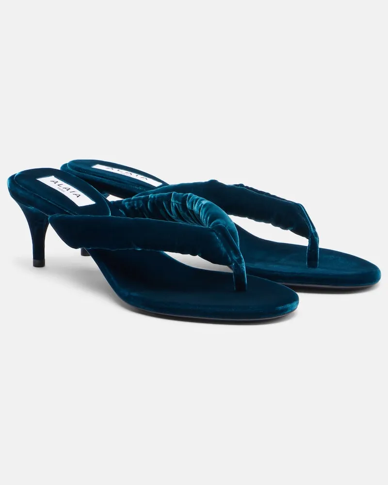 Alaïa Alaïa Sandalen Boudoir 55 aus Samt Blau