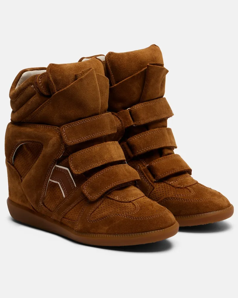 Isabel Marant High-Top Sneakers Bekett aus Veloursleder Braun