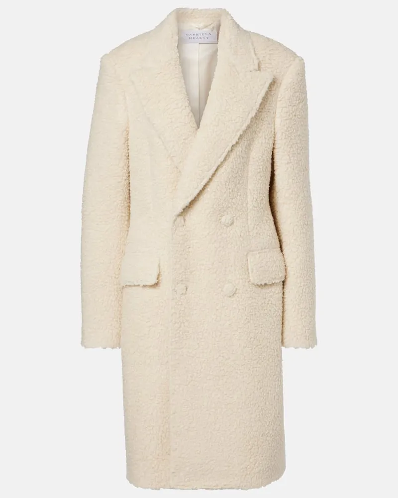 Gabriela Hearst Mantel aus Kaschmir und Seide Weiß