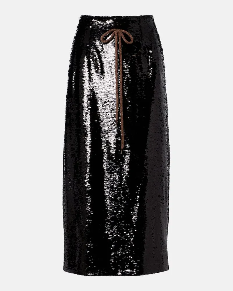 Simone Rocha Bleistiftrock mit Pailletten Schwarz