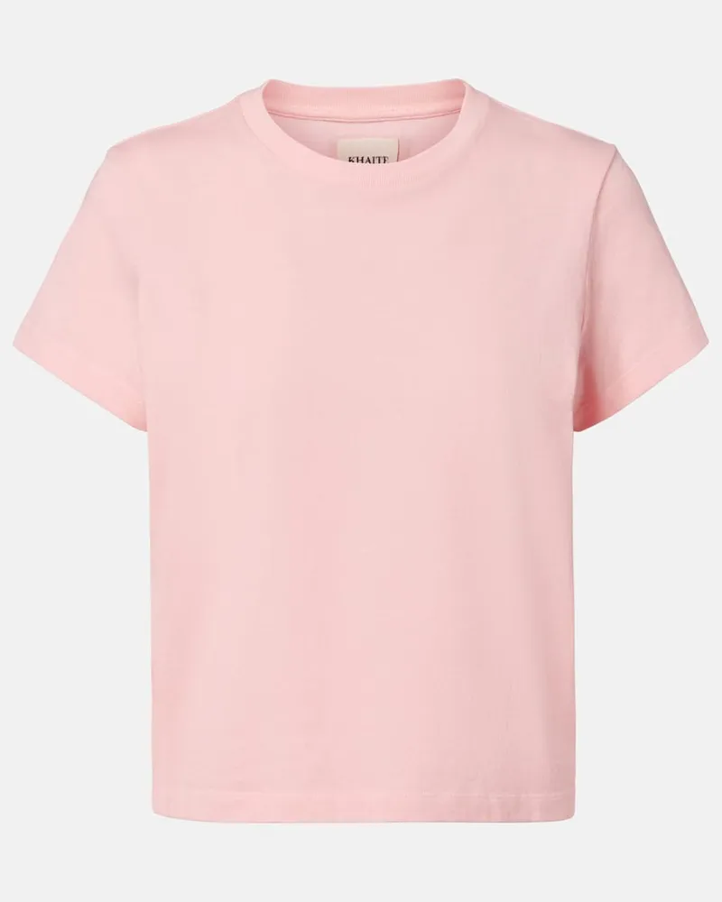 KHAITE T-Shirt Emmylou aus Baumwoll-Jersey Rosa