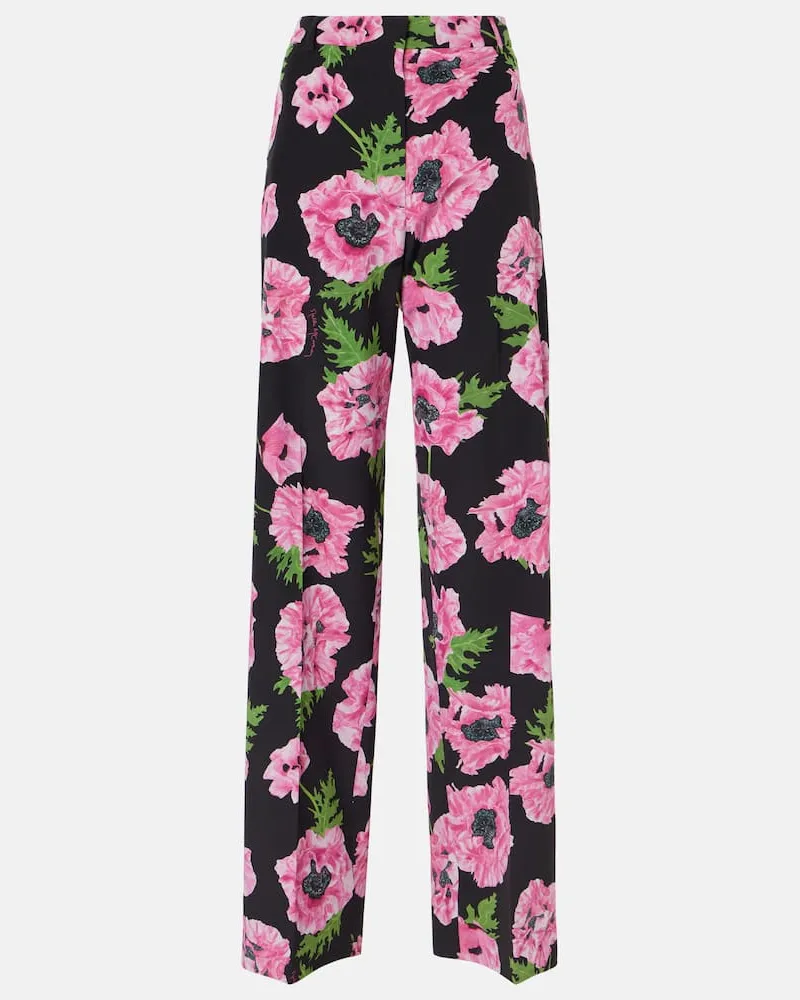 Stella McCartney Weite Hose Poppy Schwarz
