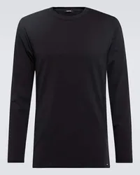 Tom Ford Longsleeve aus einem Baumwollgemisch Schwarz