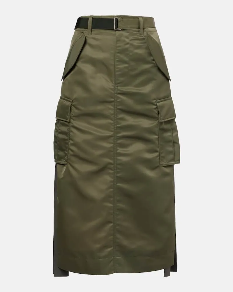 Sacai Midirock Nylon aus Twill Grün