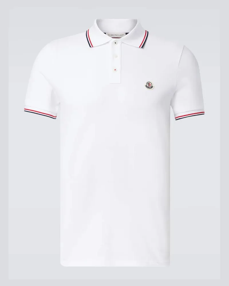 Moncler Polohemd Permanent aus Baumwoll-Jersey Weiß