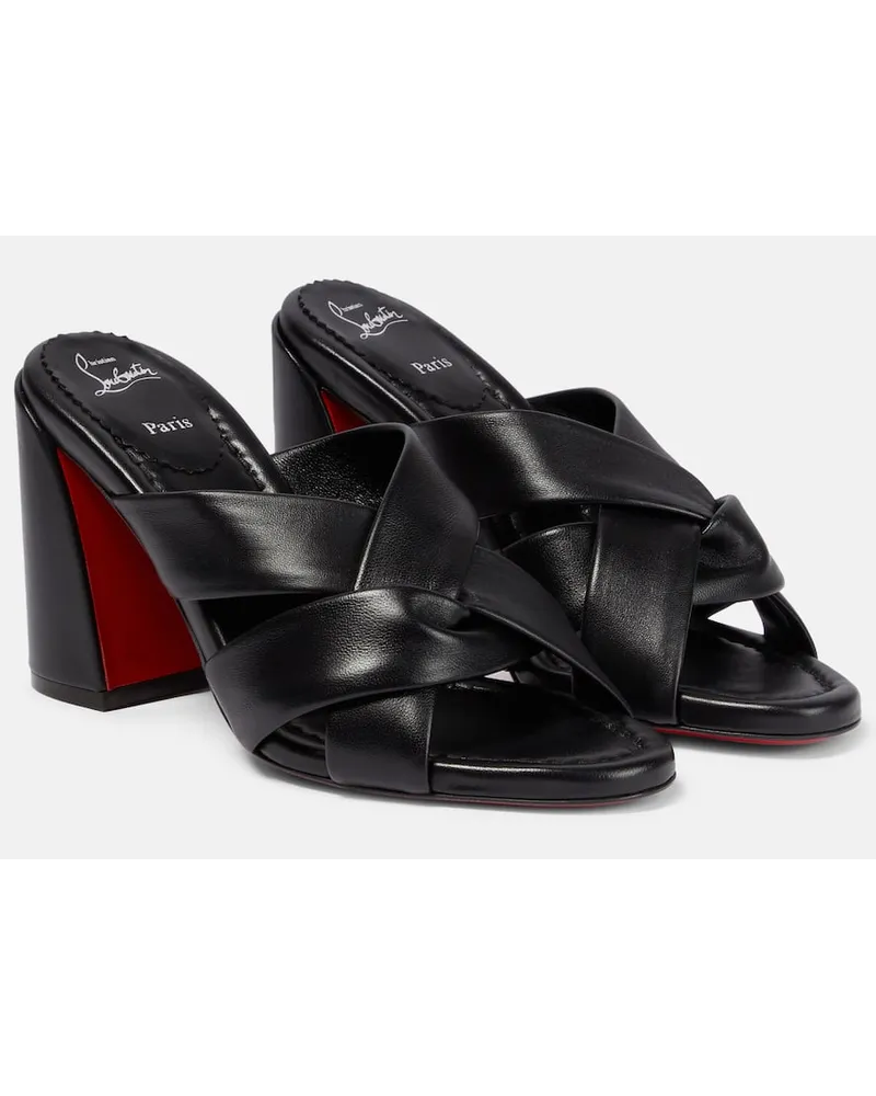 Christian Louboutin Sandalen Dispo Club aus Leder Schwarz