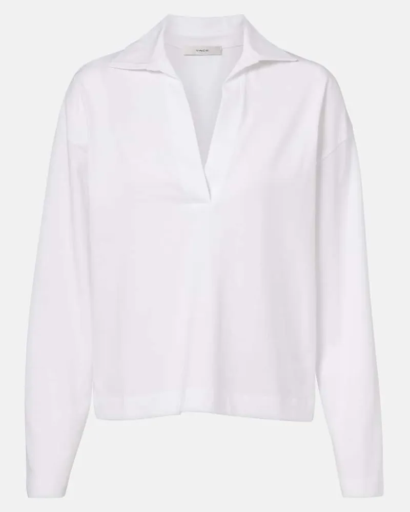 Vince Polohemd aus Baumwolle Weiß