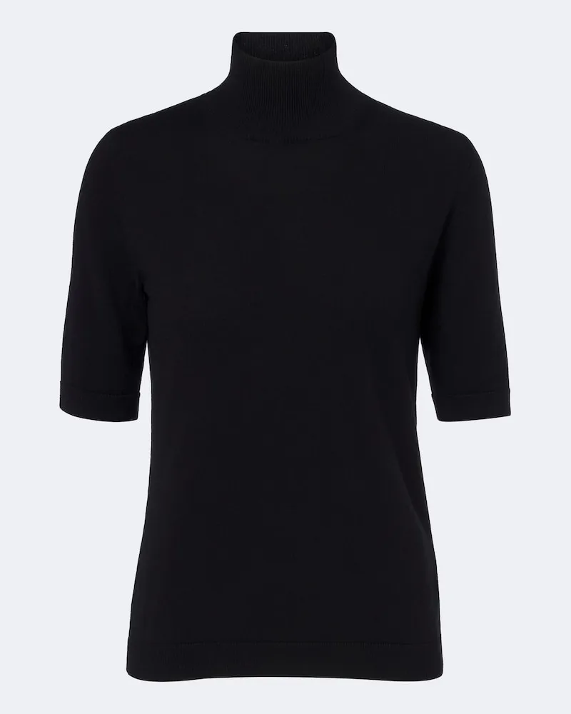 Max Mara Rollkragenpullover aus Wolle Schwarz