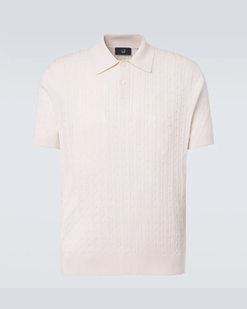 Dunhill Pullover aus Baumwolle und Seide Weiß