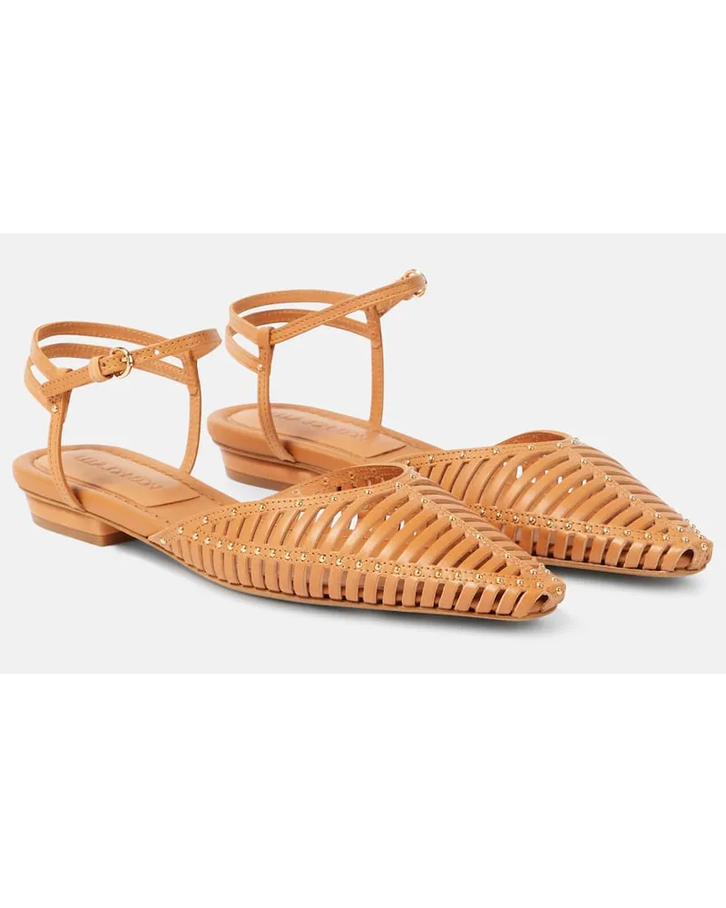 Ulla Johnson Ballerinas aus Leder Braun