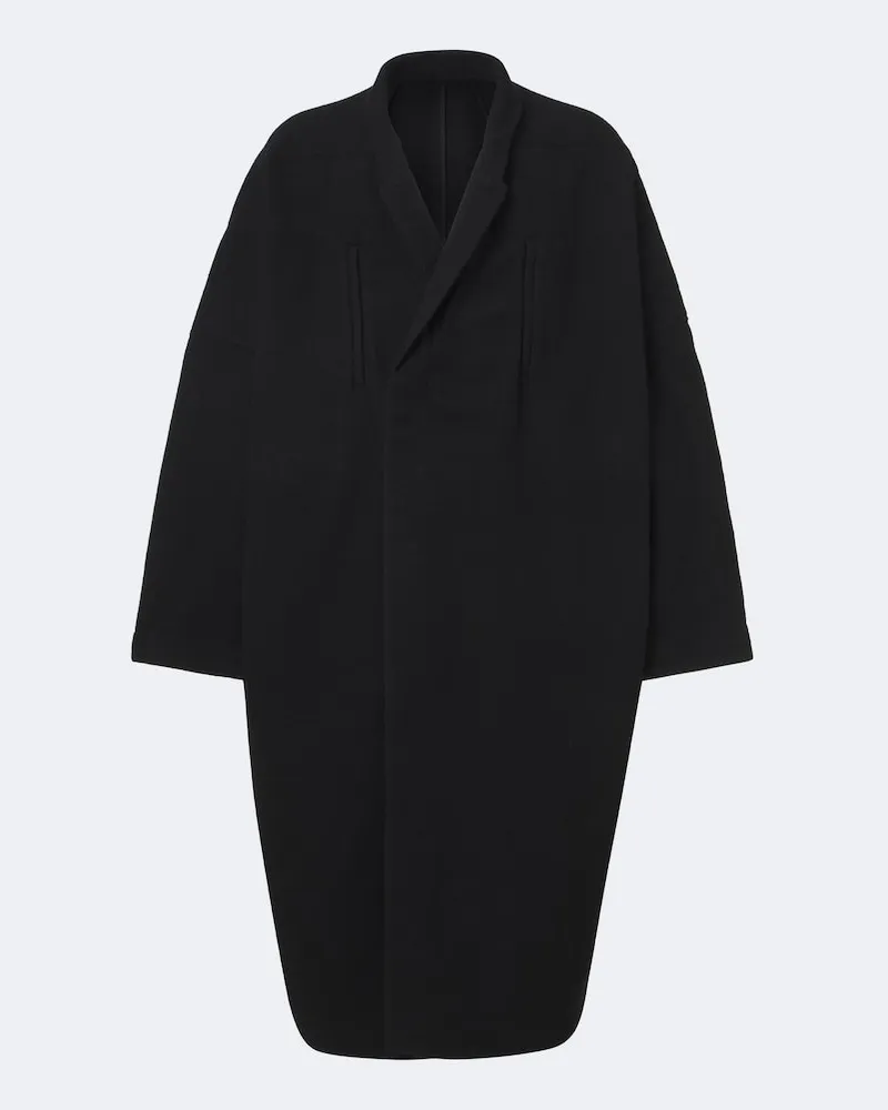 Rick Owens Mantel Poiret aus Schurwolle Schwarz