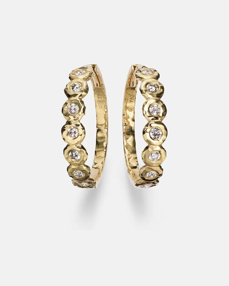 Octavia Elizabeth Ohrringe Edith aus 18kt Gelbgold mit Diamanten Gold
