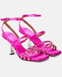 Marni Verzierte Sandalen aus Satin Pink