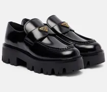 Plateau-Loafers aus Leder