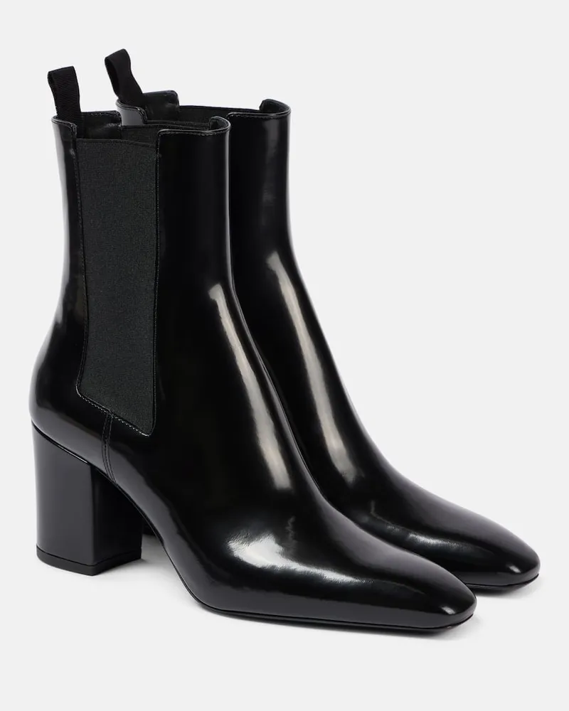 Saint Laurent Ankle Boots Betty 70 aus Leder Schwarz