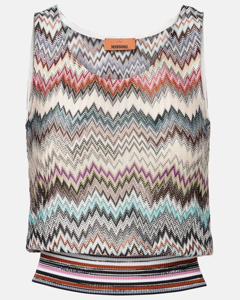Missoni Top aus Häkelstrick Multicolor