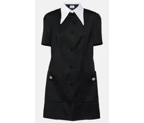 Hemdblusenkleid aus Wollsatin