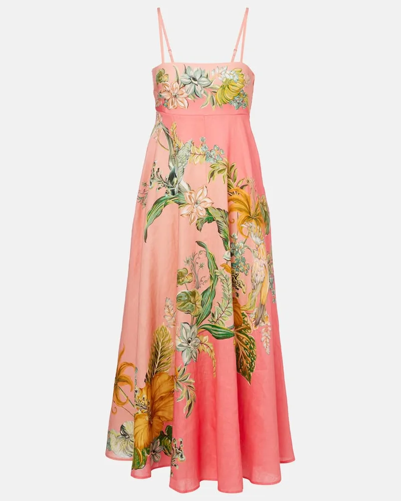 ALEMAIS Alémais Bedrucktes Maxikleid Pink