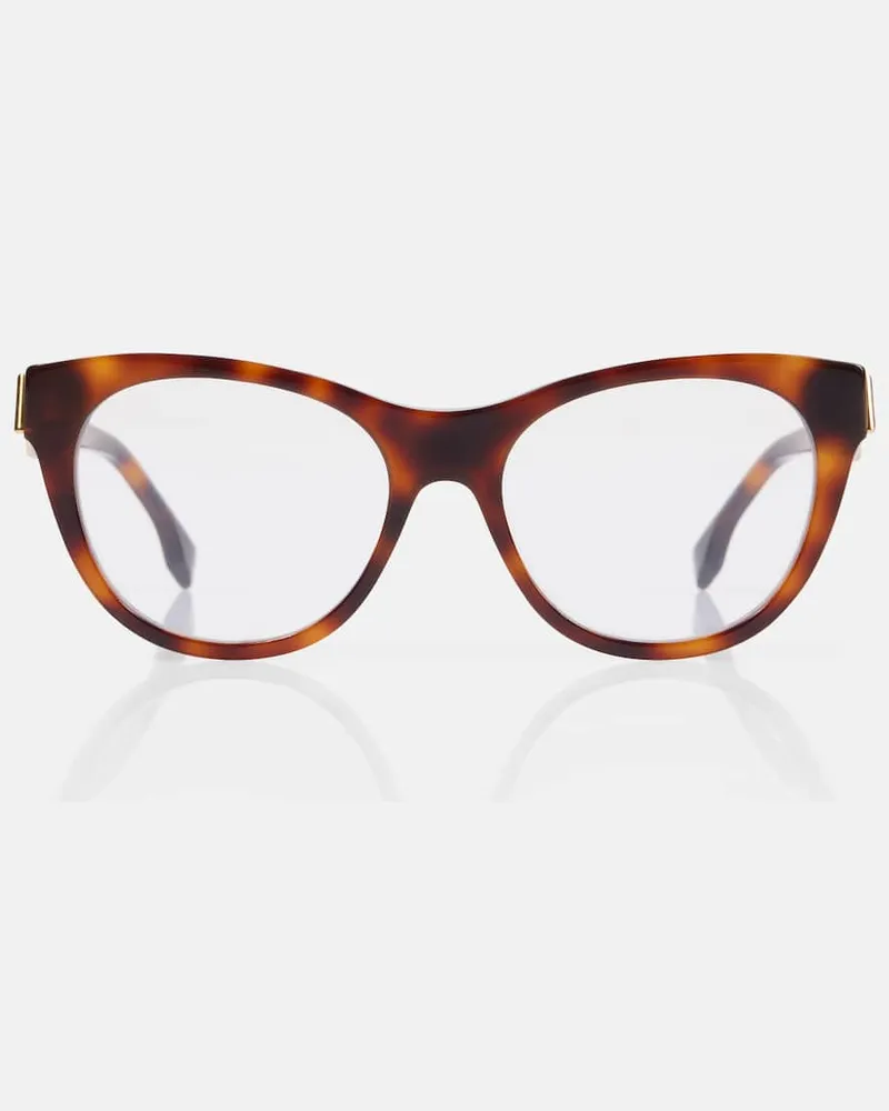 Fendi Runde Brille Fendi First Braun