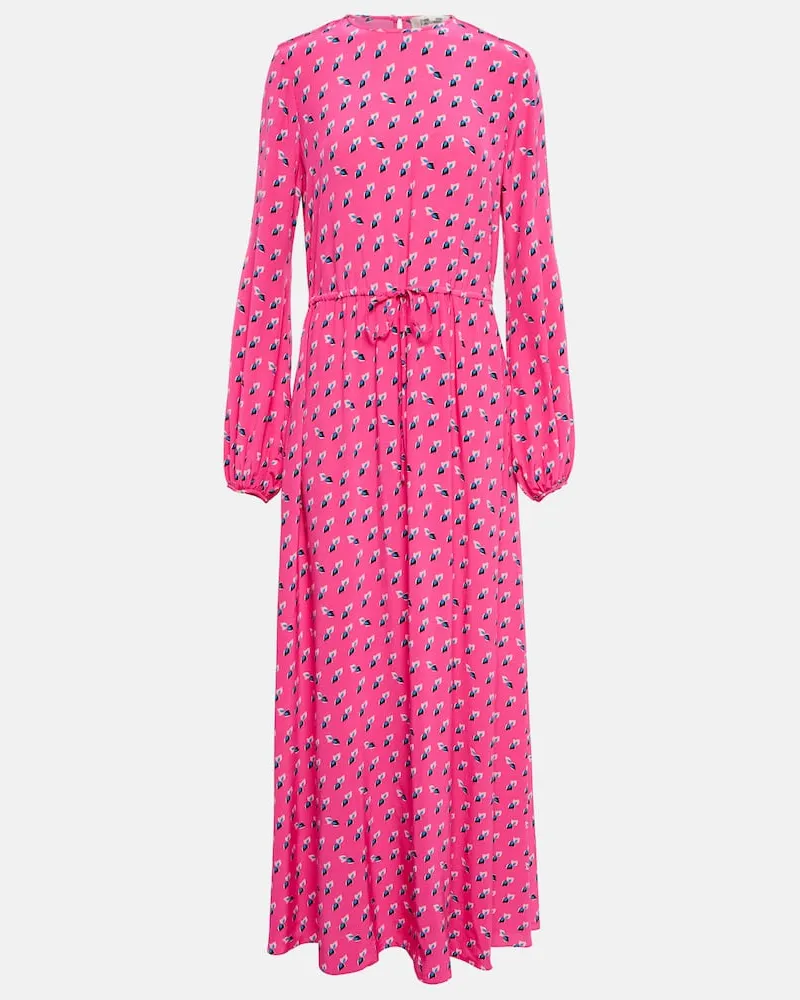Diane von Furstenberg Bedrucktes Maxikleid Sydney Rosa