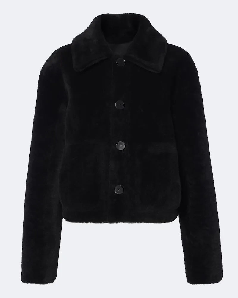 Joseph Wendbare Jacke Alloway aus Shearling Schwarz