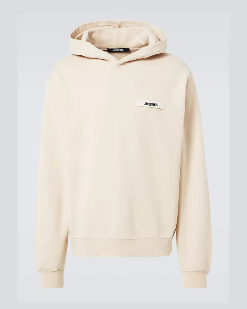 Jacquemus Hoodie aus Baumwoll-Jersey Beige