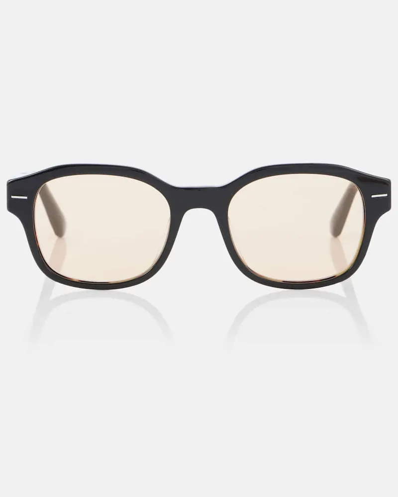 Brunello Cucinelli Eckige Sonnenbrille Sartorial Sunset Schwarz