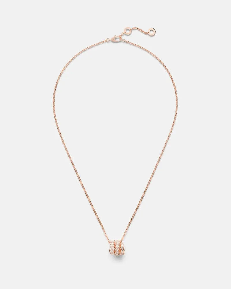 Bulgari Halskette Serpenti Viper aus 18kt Roségold mit Diamanten Gold